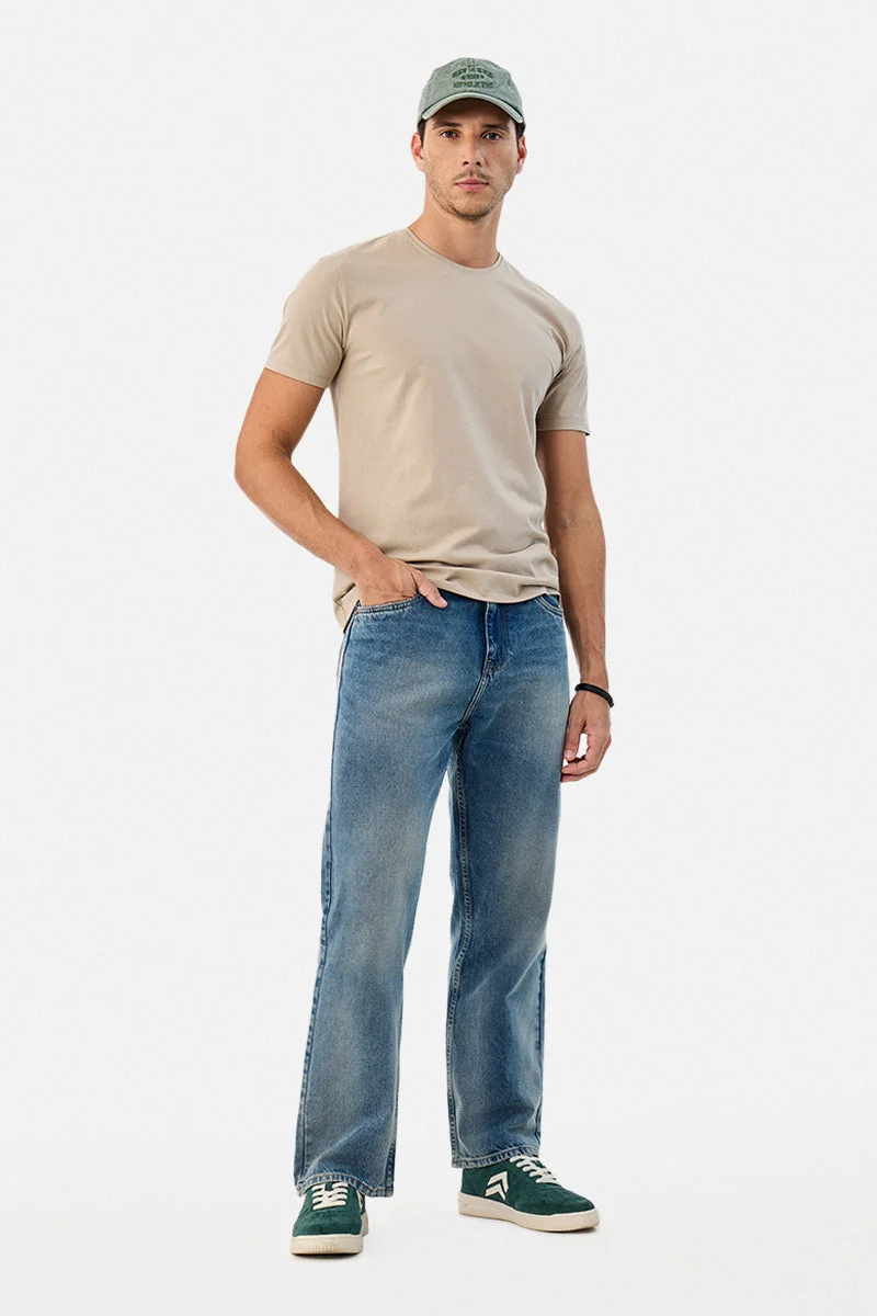 SNITCH Straight Fit Washed Jeans